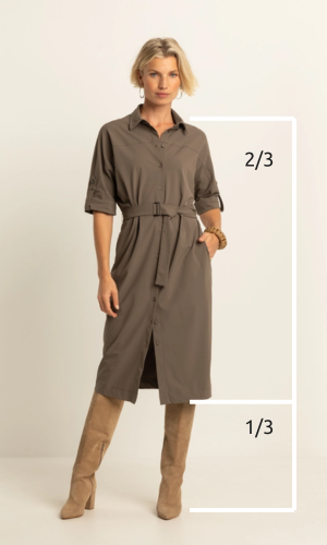 Verdeel je outfit in ongelijke delen om het geheel in balans te houden