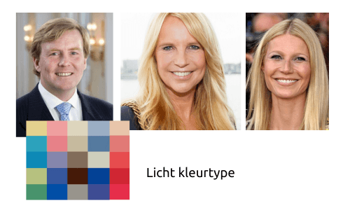 Licht kleurtype voorbeelden
